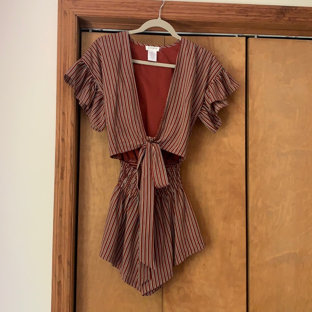 STORIA front tie romper